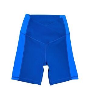 Wilo the Label Two Tone Ribbed Biker‎ Shorts Blue Women’s Size XS